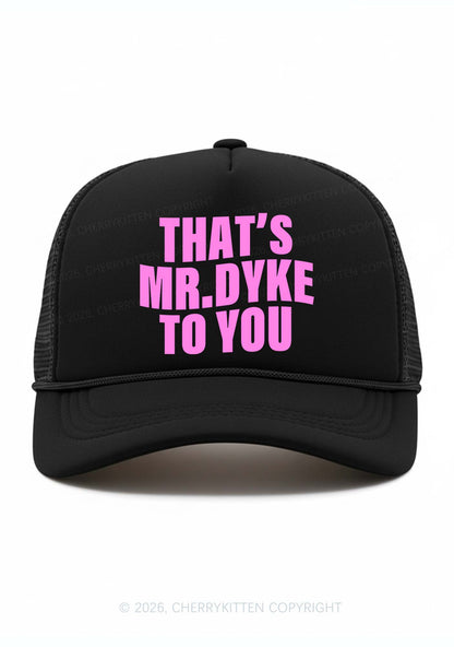 Thats Mr Dyke Pride Y2K Trucker Hat Cherrykitten