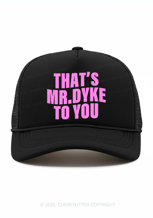 Thats Mr Dyke Pride Y2K Trucker Hat Cherrykitten