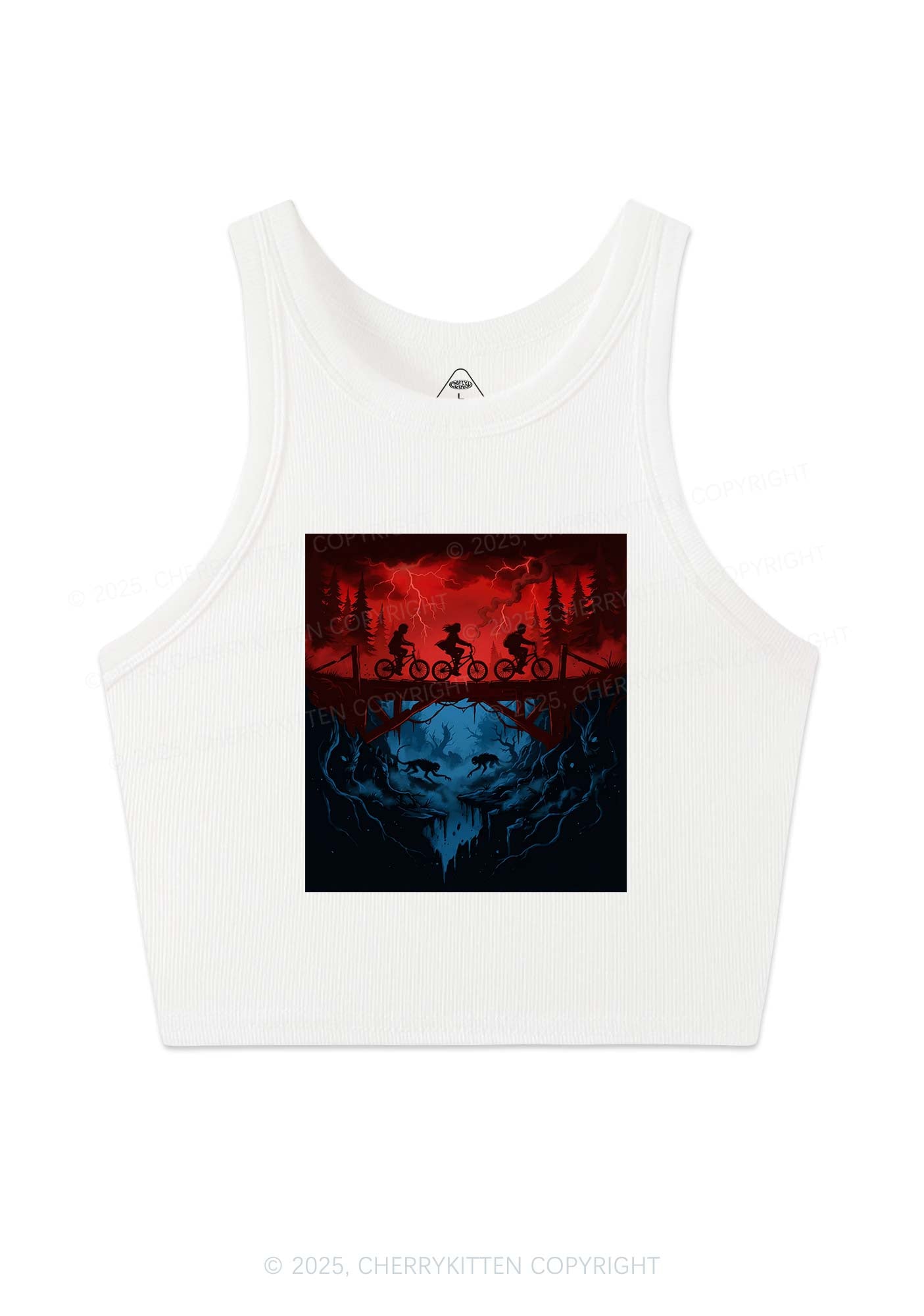 Red Storm Riders Y2K Crop Tank Top Cherrykitten