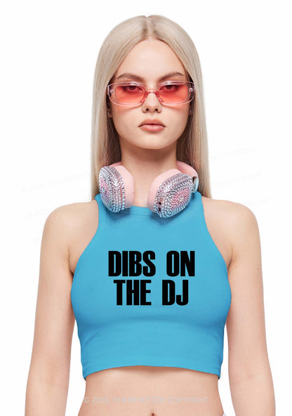 Dibs On The DJ Y2K Crop Tank Top Cherrykitten