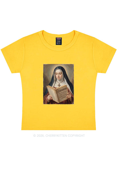 Lesbianism Nun Pride Y2K Baby Tee Cherrykitten