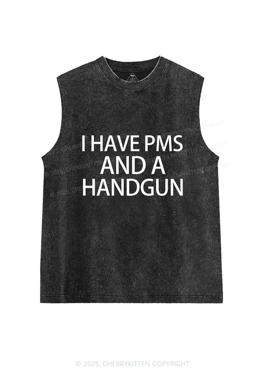 I Have Pms Y2K Washed Muscle Tank Cherrykitten