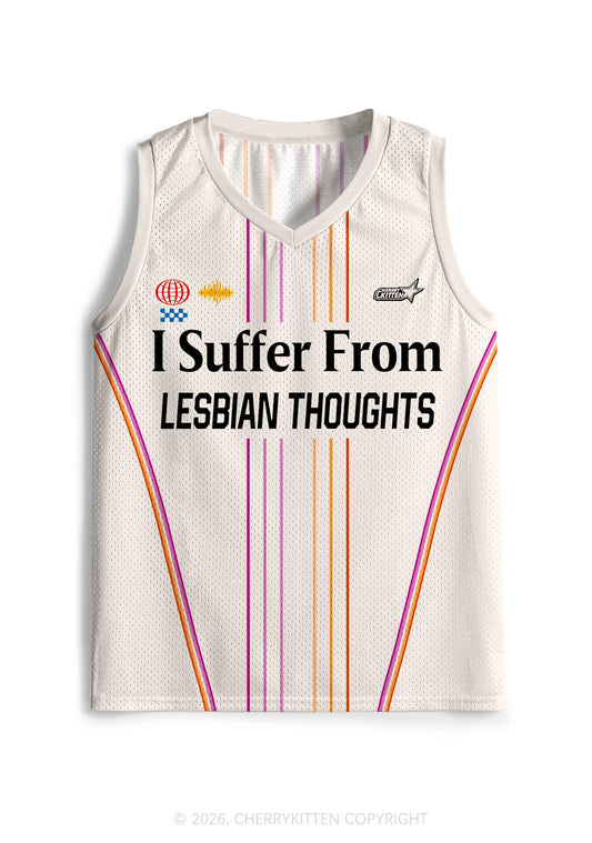 I Suffer From Lesbian Thoughts Pride Y2K Sport Jersey Tank Cherrykitten