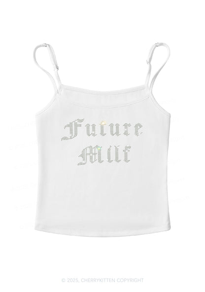 Rhinestone Future Mxxf Y2K Spaghetti Strap Cami Cherrykitten
