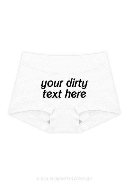 Custom Your Dirty Text Here Y2K Mid Rise Waist Boyshort Cherrykitten