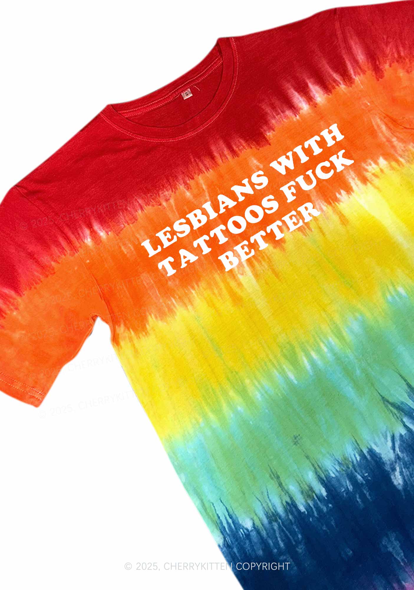 Lesbians With Tattoos Y2K Tie Dye Shirts Cherrykitten