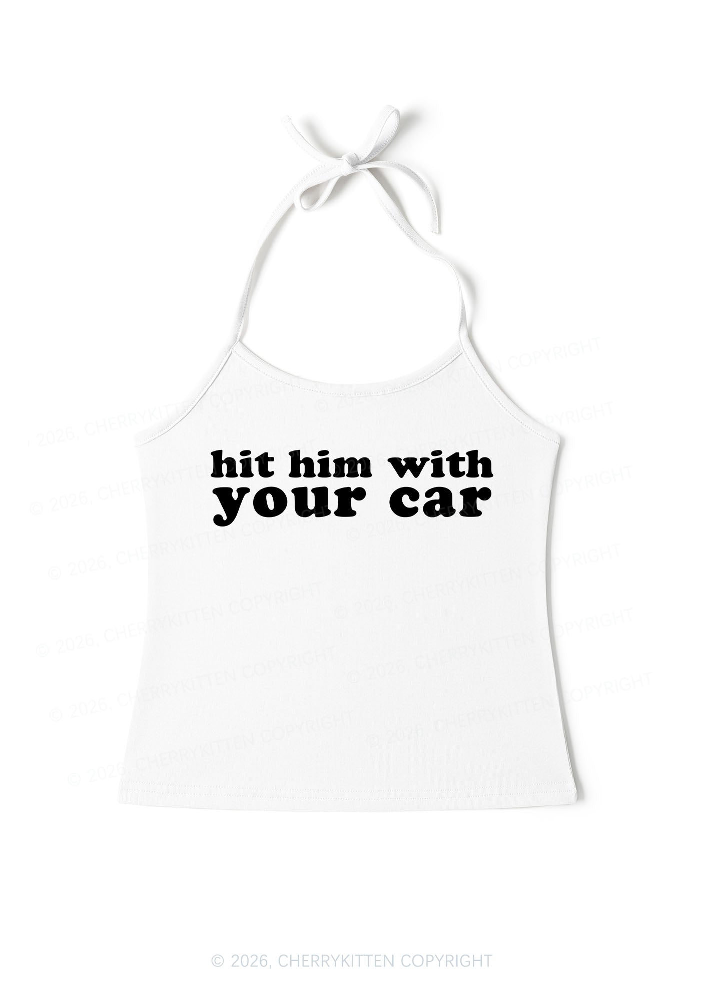 Hit Him Y2K Halter Neck Cami Cherrykitten