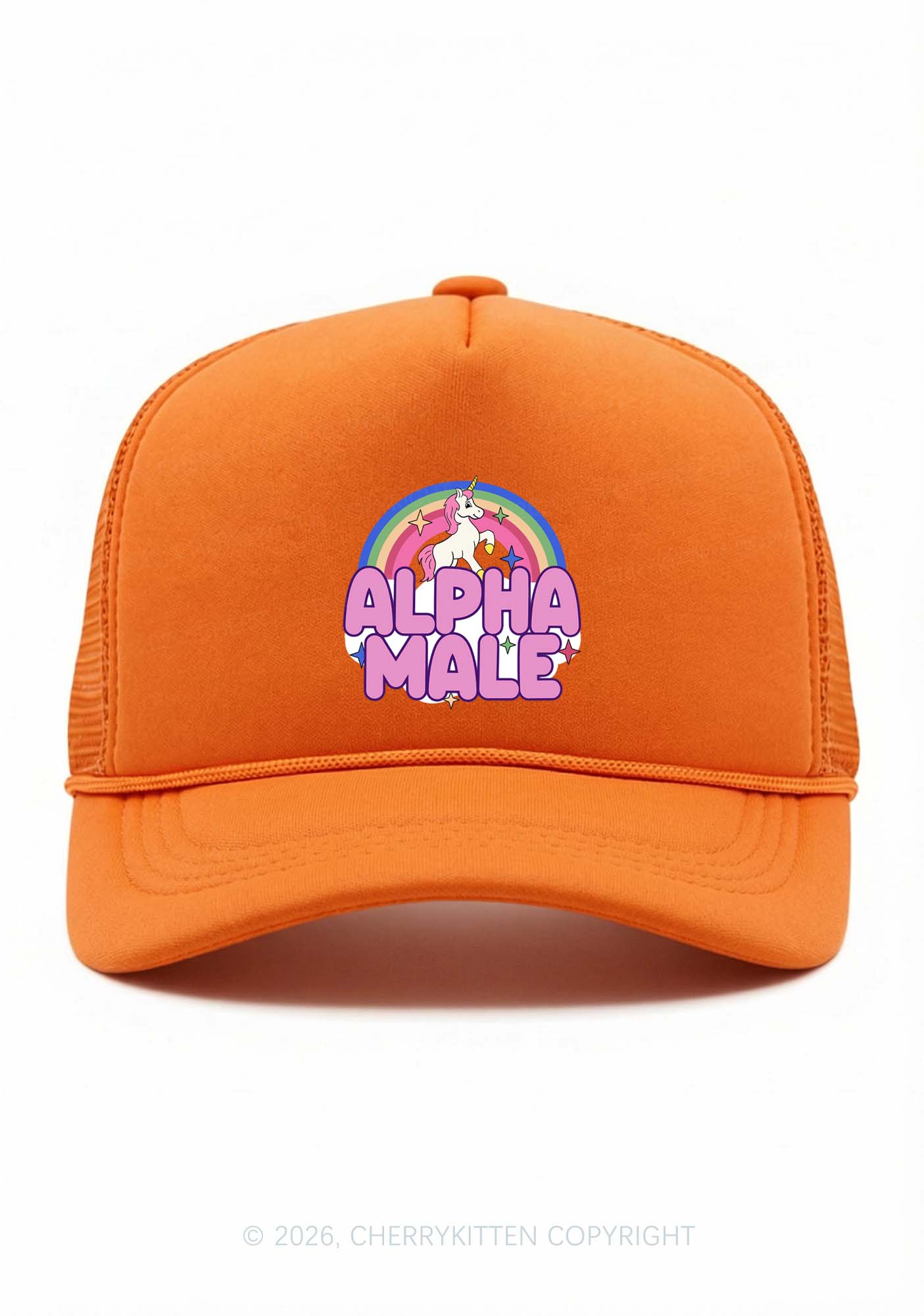Rainbow Unicorn Alpha Male Pride Y2K Trucker Hat Cherrykitten