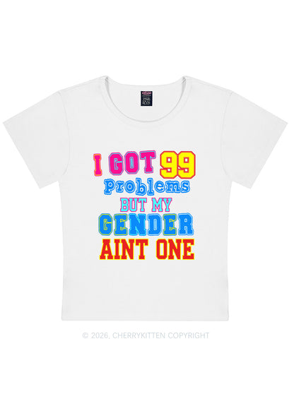 Gender Aint One Pride Y2K Baby Tee Cherrykitten
