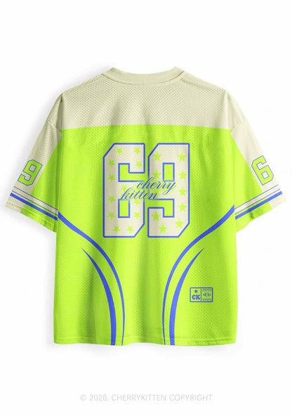 Neon Green I Let Femmes Top Me Pride Y2K Sport Jersey Shirts Cherrykitten