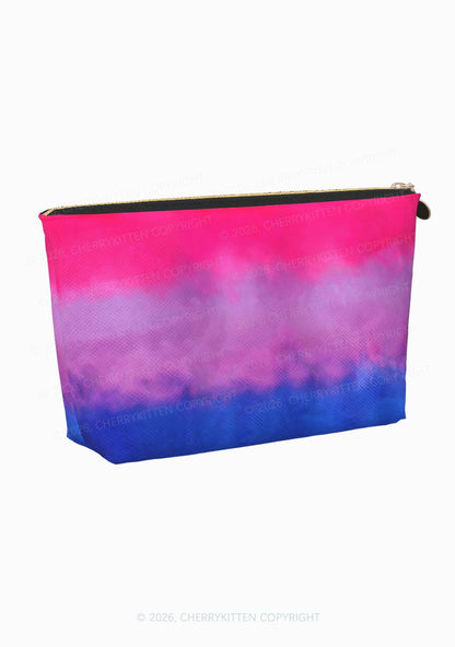 Bisexual Flag Pride Y2K Makeup Bag Cherrykitten