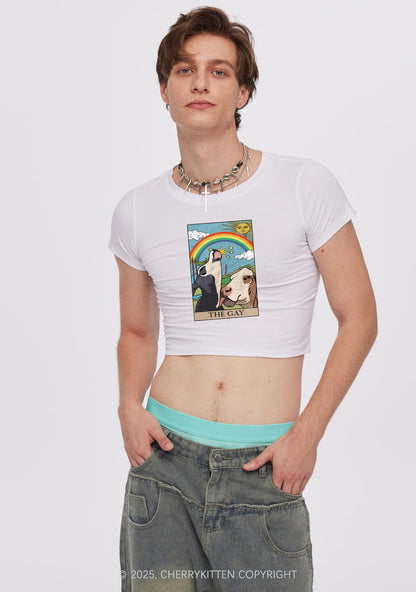 The Gay Pride Y2K Baby Tee Cherrykitten