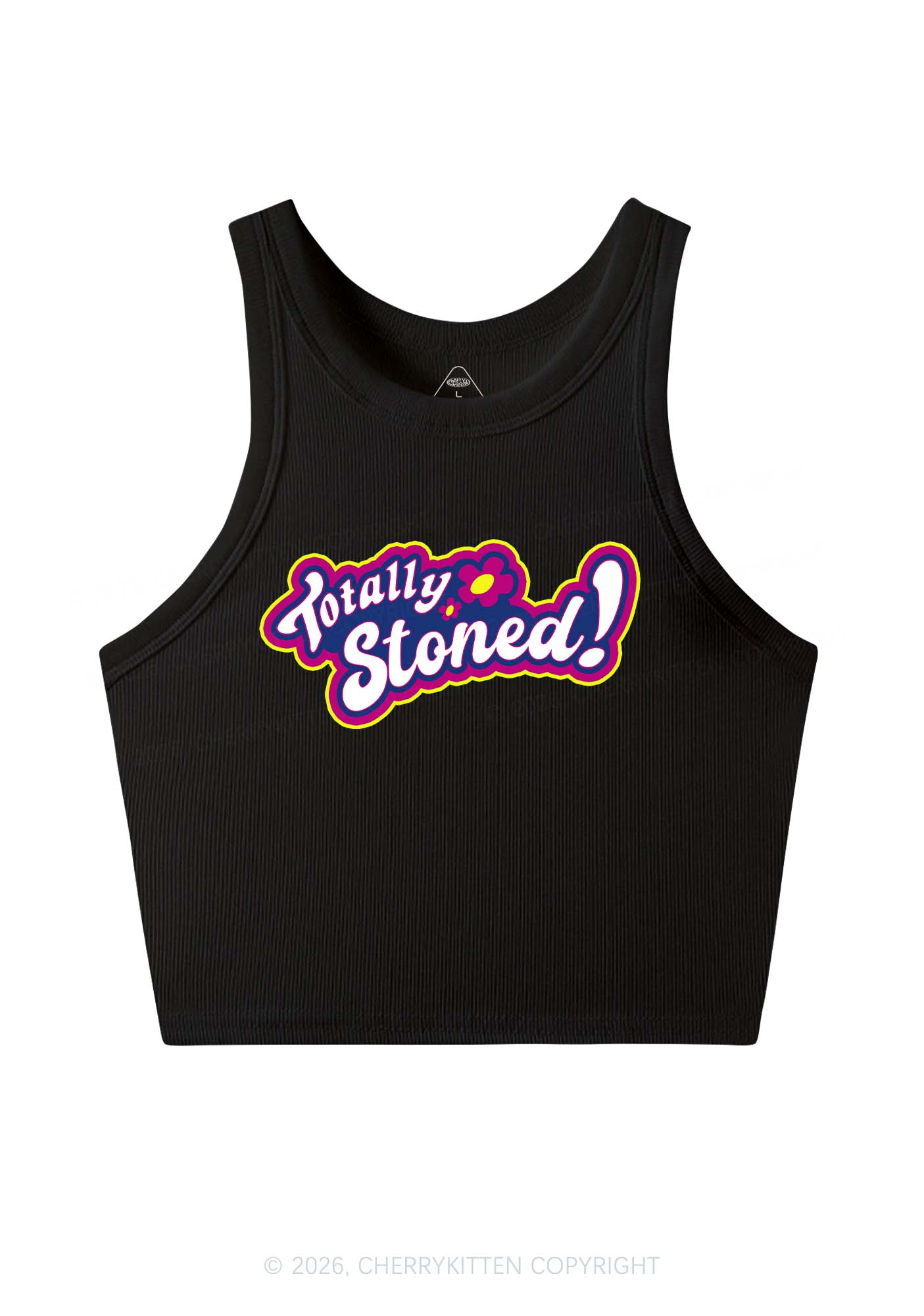 Totally Stoned Y2K Crop Tank Top Cherrykitten