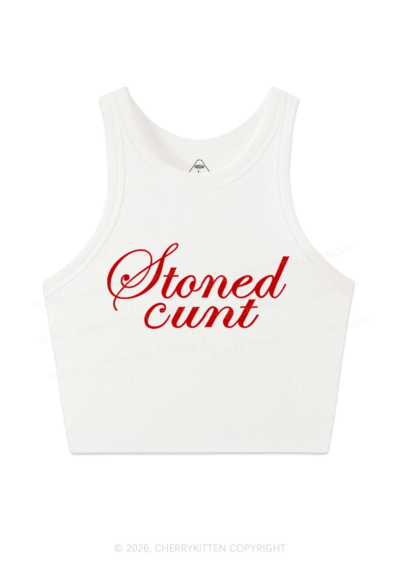Stoned Cxxt Y2K Crop Tank Top Cherrykitten