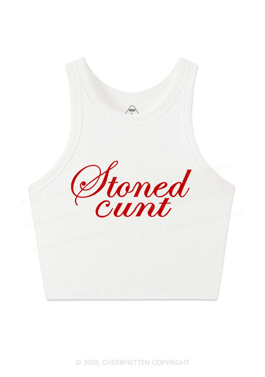 Stoned Cxxt Y2K Crop Tank Top Cherrykitten