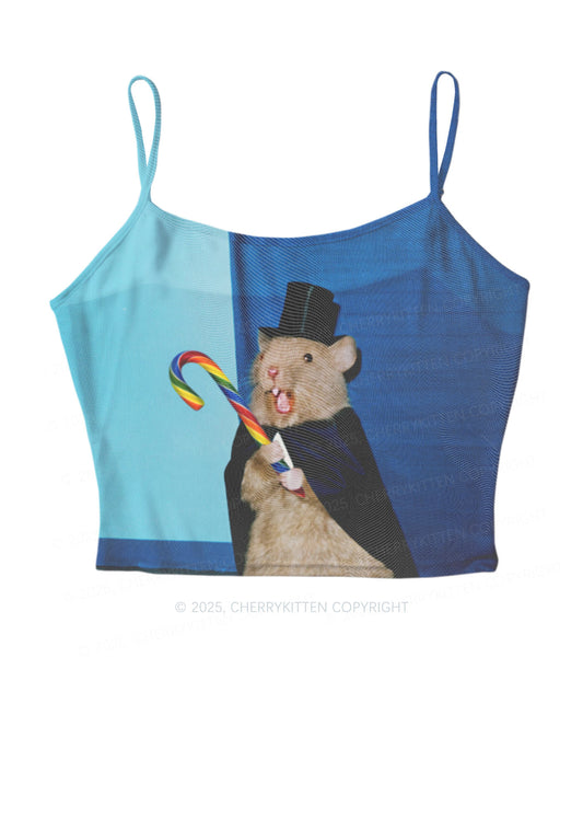 Gentleman Ratz Y2K Mesh Cami Tank Cherrykitten