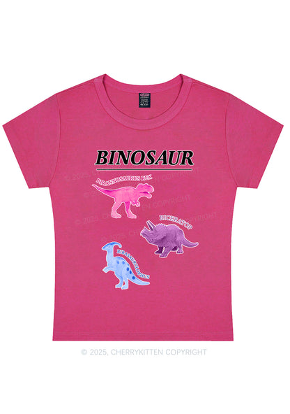 Binosaur Pride Y2K Baby Tee Cherrykitten