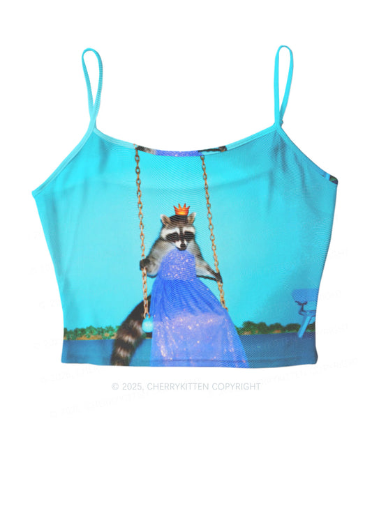 Princess Raccoon Y2K Mesh Cami Tank Cherrykitten