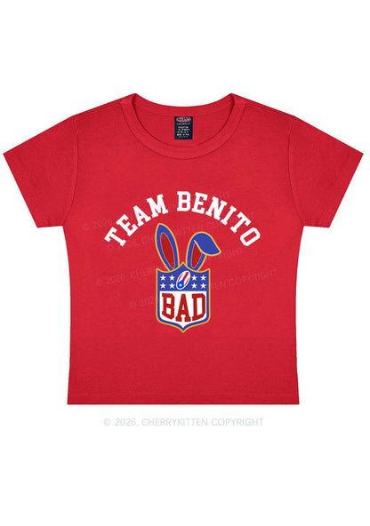 Pink Bad Bunny Y2K Baby Tee Cherrykitten