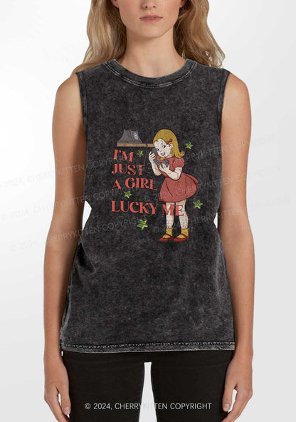 Lucky Me Y2K Washed Tank Cherrykitten