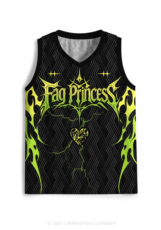 Green Gothic Fag Princess Pride Y2K Sport Jersey Tank Cherrykitten