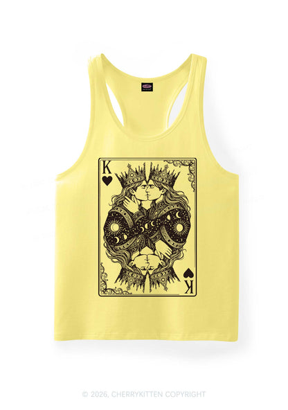 Kings Kissing Pride Y2K Men Racerback Tank Top Cherrykitten