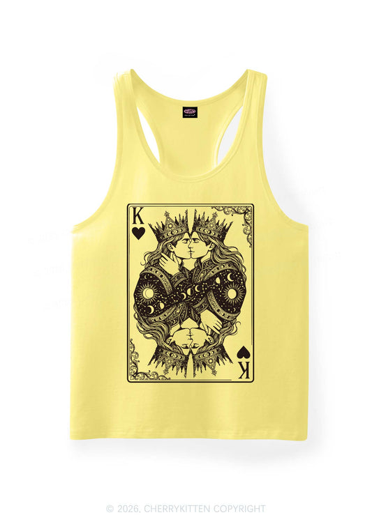 Kings Kissing Pride Y2K Men Racerback Tank Top Cherrykitten