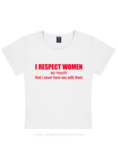 I Respect Women Pride Y2K Baby Tee Cherrykitten