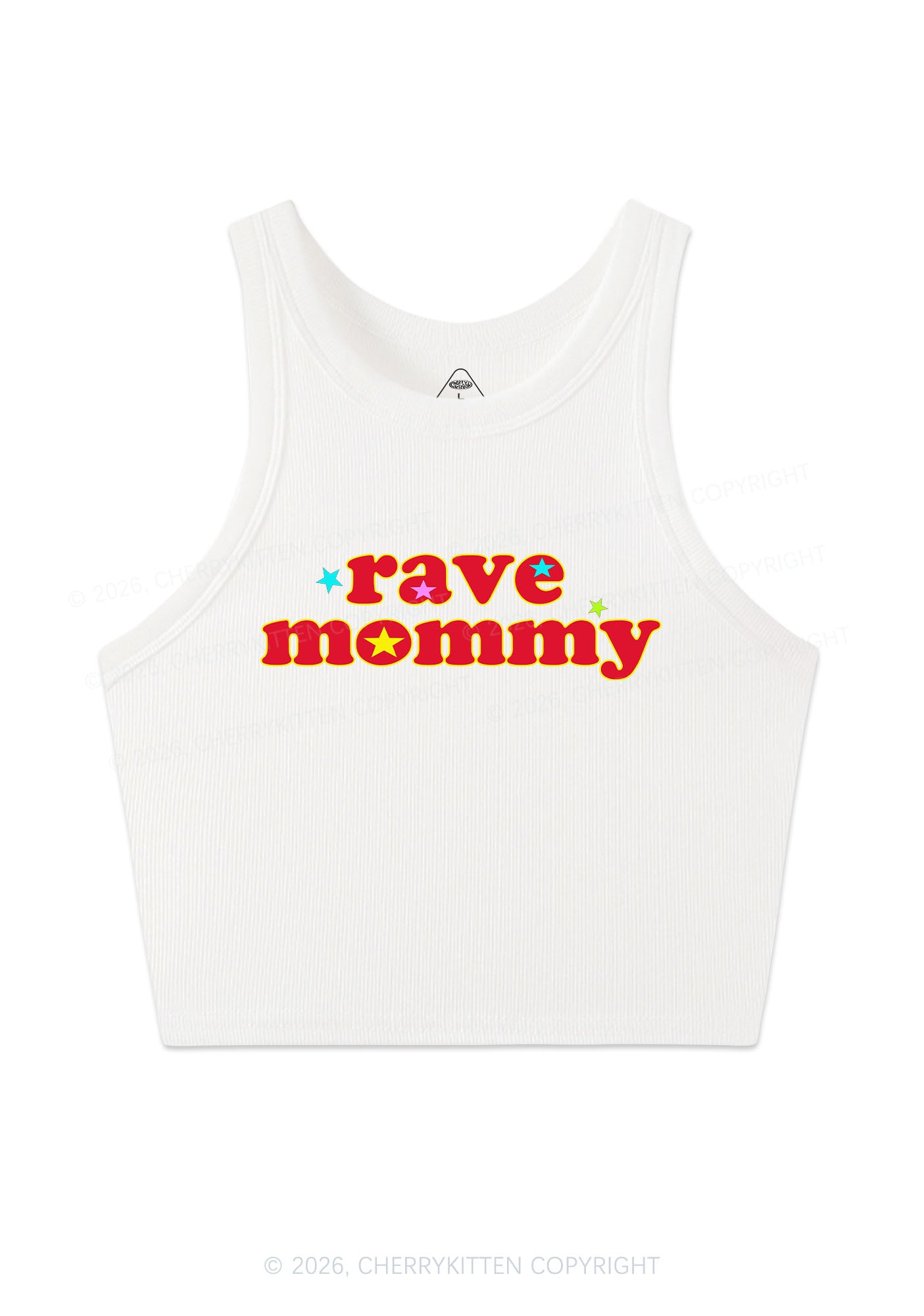 Rave Mommy Y2K Crop Tank Top Cherrykitten