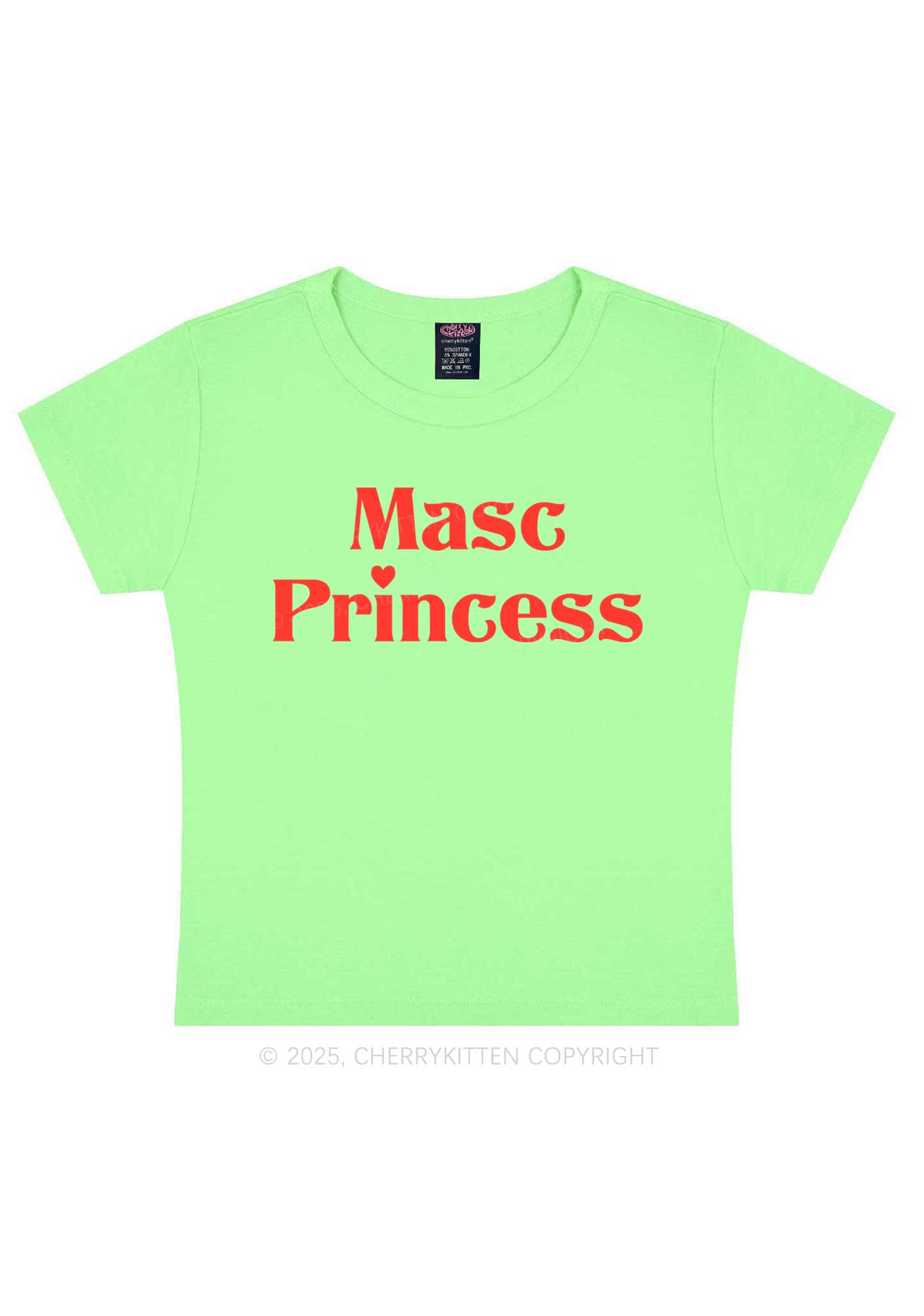 Masc Princess Pride Y2K Baby Tee Cherrykitten