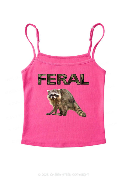 Feral Raccoon Y2K Spaghetti Strap Cami Cherrykitten