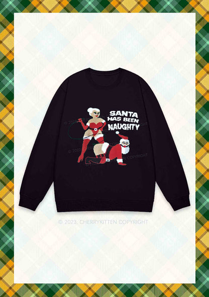 Santa Has Been Naughty Christmas Y2K Sweatshirt Cherrykitten