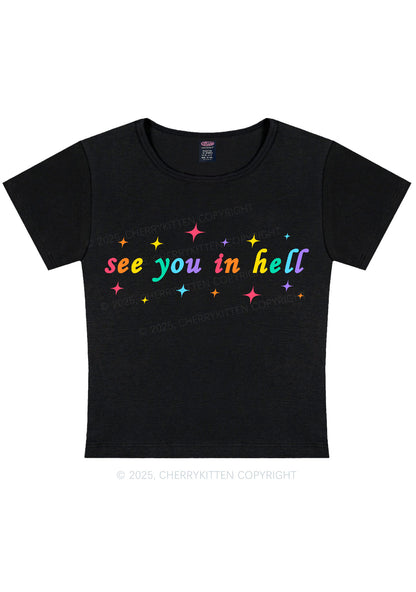 See You In Hell Pride Y2K Baby Tee Cherrykitten