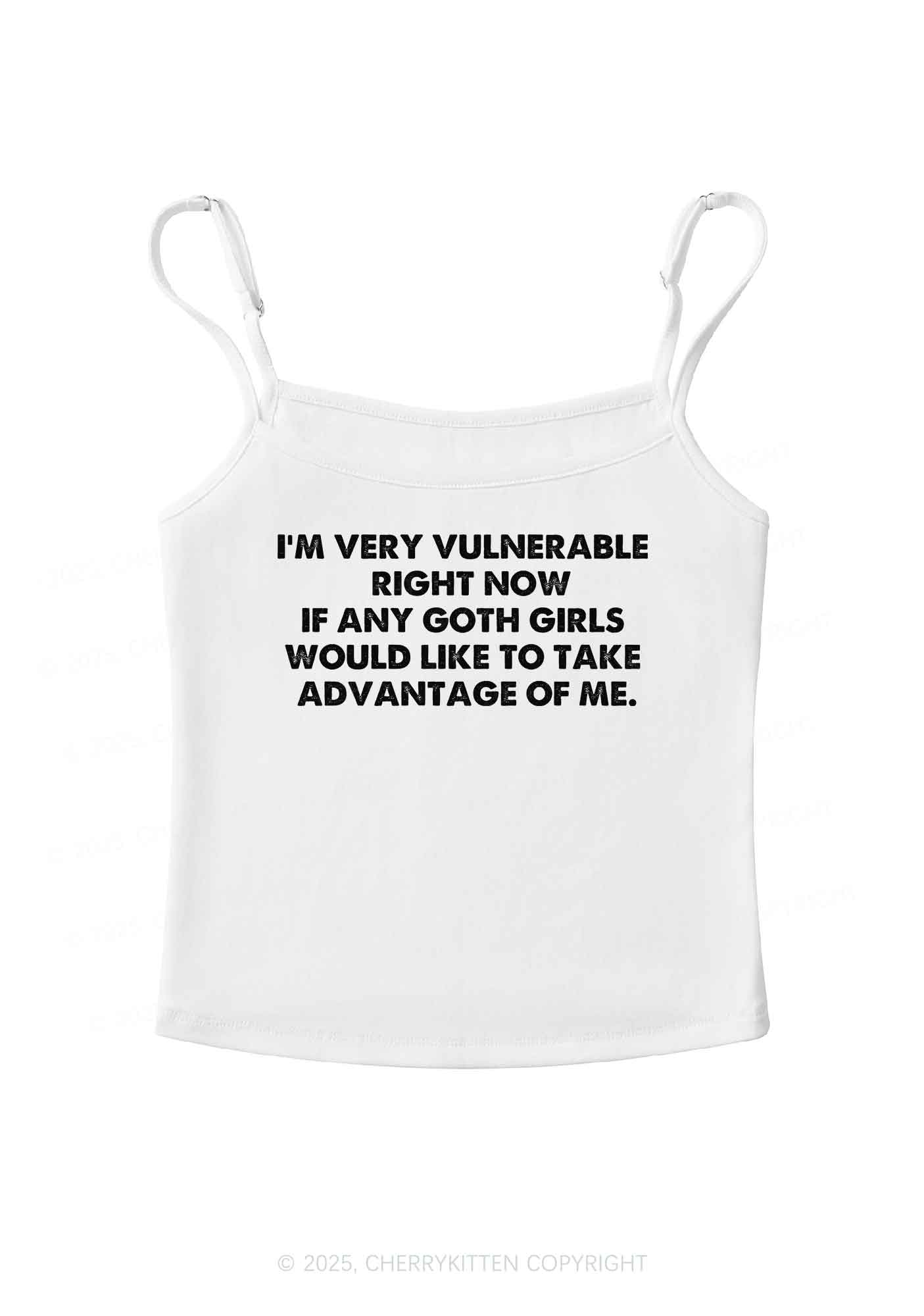 Im Vulnerable Y2K Spaghetti Strap Cami Cherrykitten