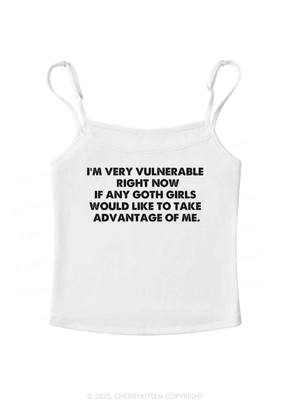 Im Vulnerable Y2K Spaghetti Strap Cami Cherrykitten