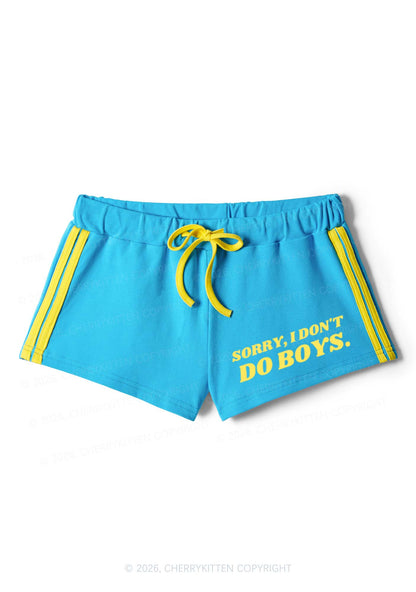 Sorry I Dont Do Boys Pride Y2K Drawstring Mini Shorts Cherrykitten