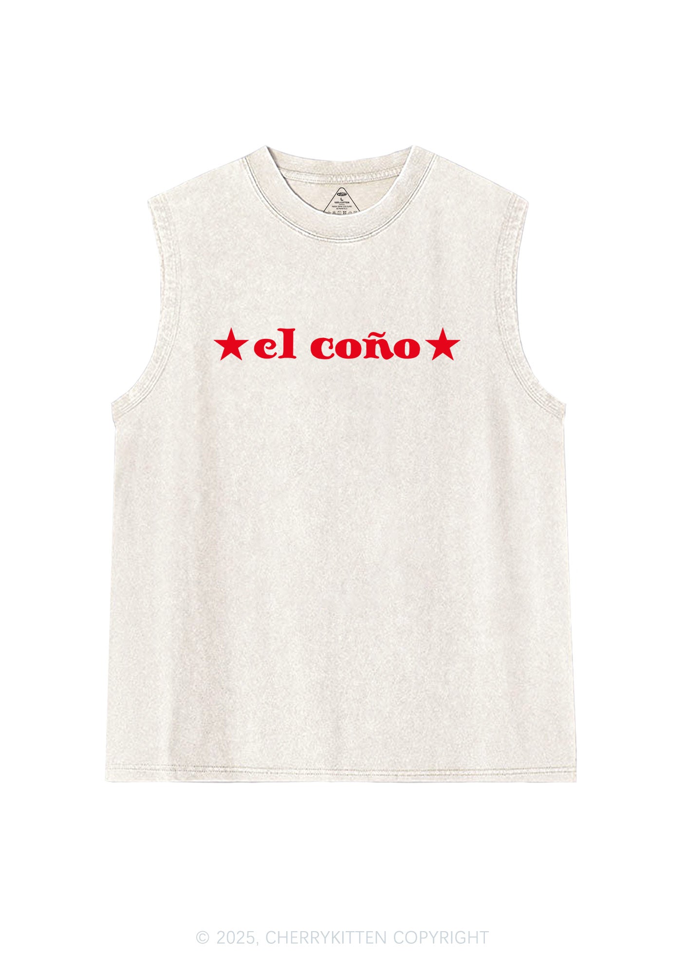 El Cono Y2K Washed Muscle Tank Cherrykitten