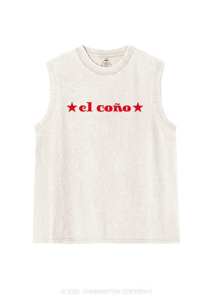 El Cono Y2K Washed Muscle Tank Cherrykitten
