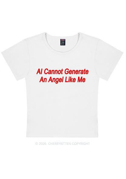 Ai Cannot Generate Angel Y2K Baby Tee Cherrykitten