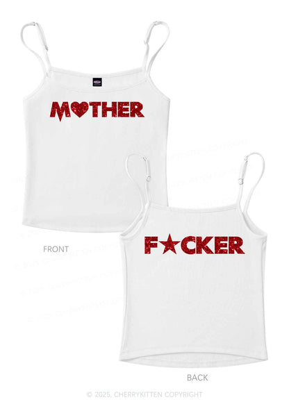 Glitter Motherfxcker Two Sides Y2K Spaghetti Strap Cami Cherrykitten
