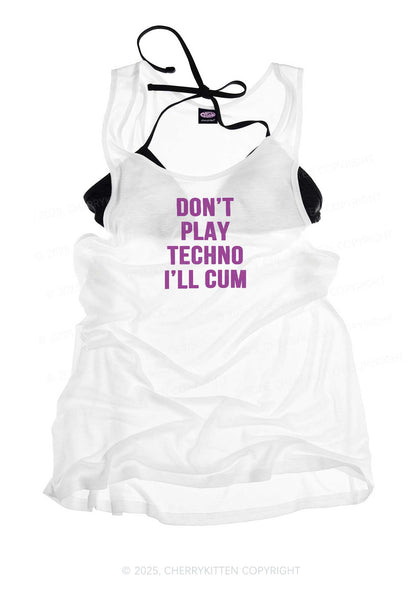 Don't Play Techno Y2K Sheer Boyfriend Tank Cherrykitten