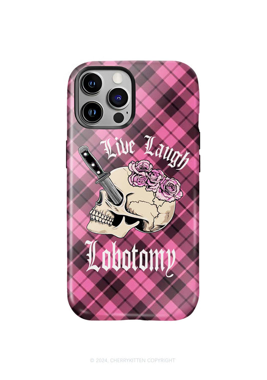 Live Laugh Lobotomy Skull Y2K Phone Case Cherrykitten