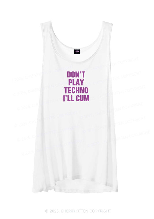 Don't Play Techno Y2K Sheer Boyfriend Tank Cherrykitten