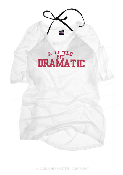 A Little Bit Dramatic Y2K Sheer Boyfriend Tee Cherrykitten