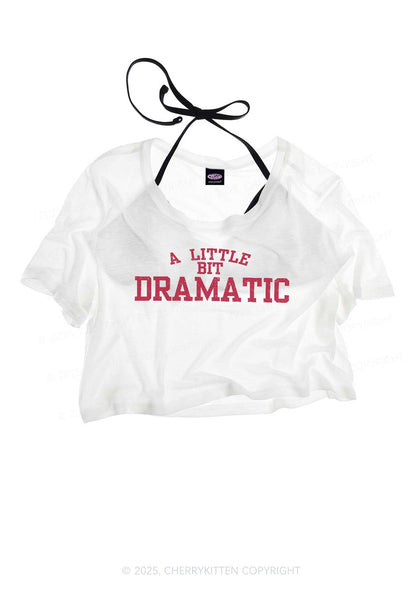 A Little Bit Dramatic Y2K Sheer Crop Tee Cherrykitten