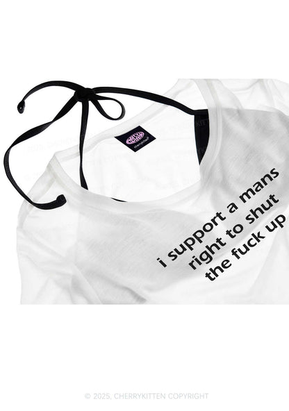 I Support A Mans Right  Y2K Sheer Crop Tee Cherrykitten