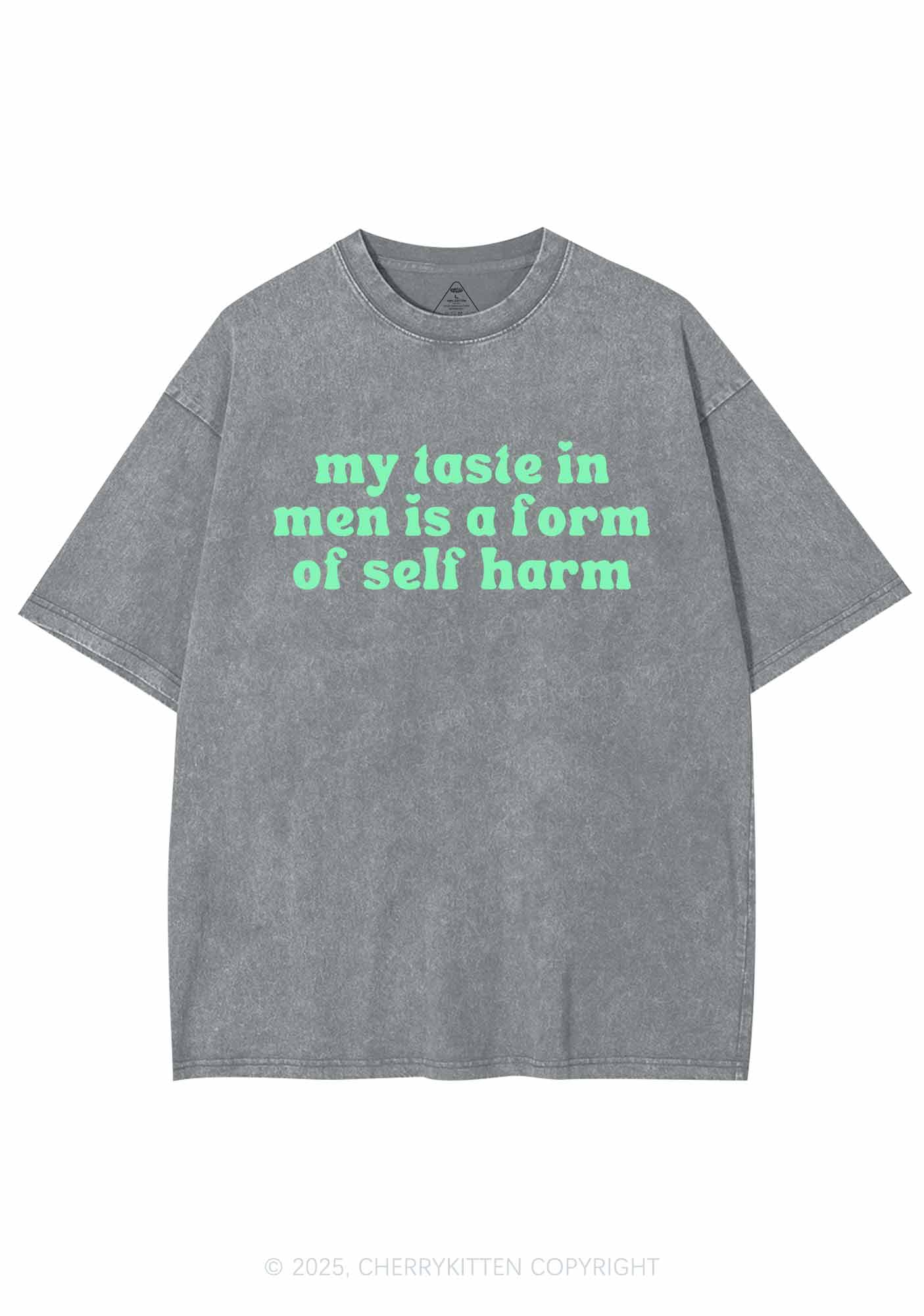 My Taste In Men Y2K Shirts Washed Tee Cherrykitten