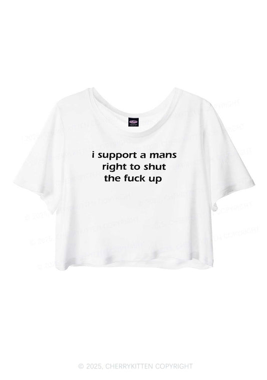 I Support A Mans Right  Y2K Sheer Crop Tee Cherrykitten