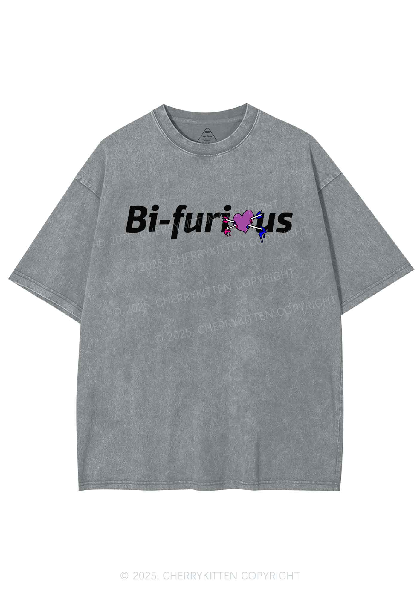 Bifurious Pride Y2K Shirts Washed Tee Cherrykitten