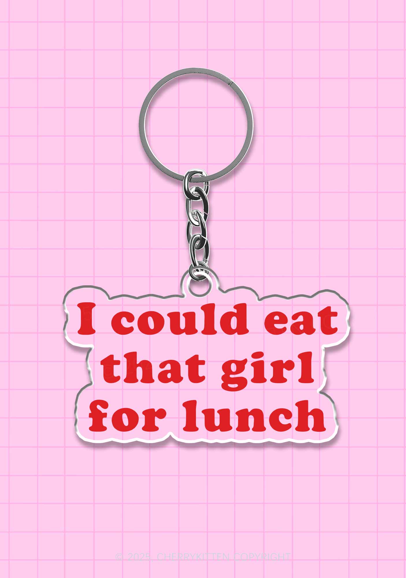 Eat That Girl For Lunch Pride 1Pc Y2K Keychain Cherrykitten